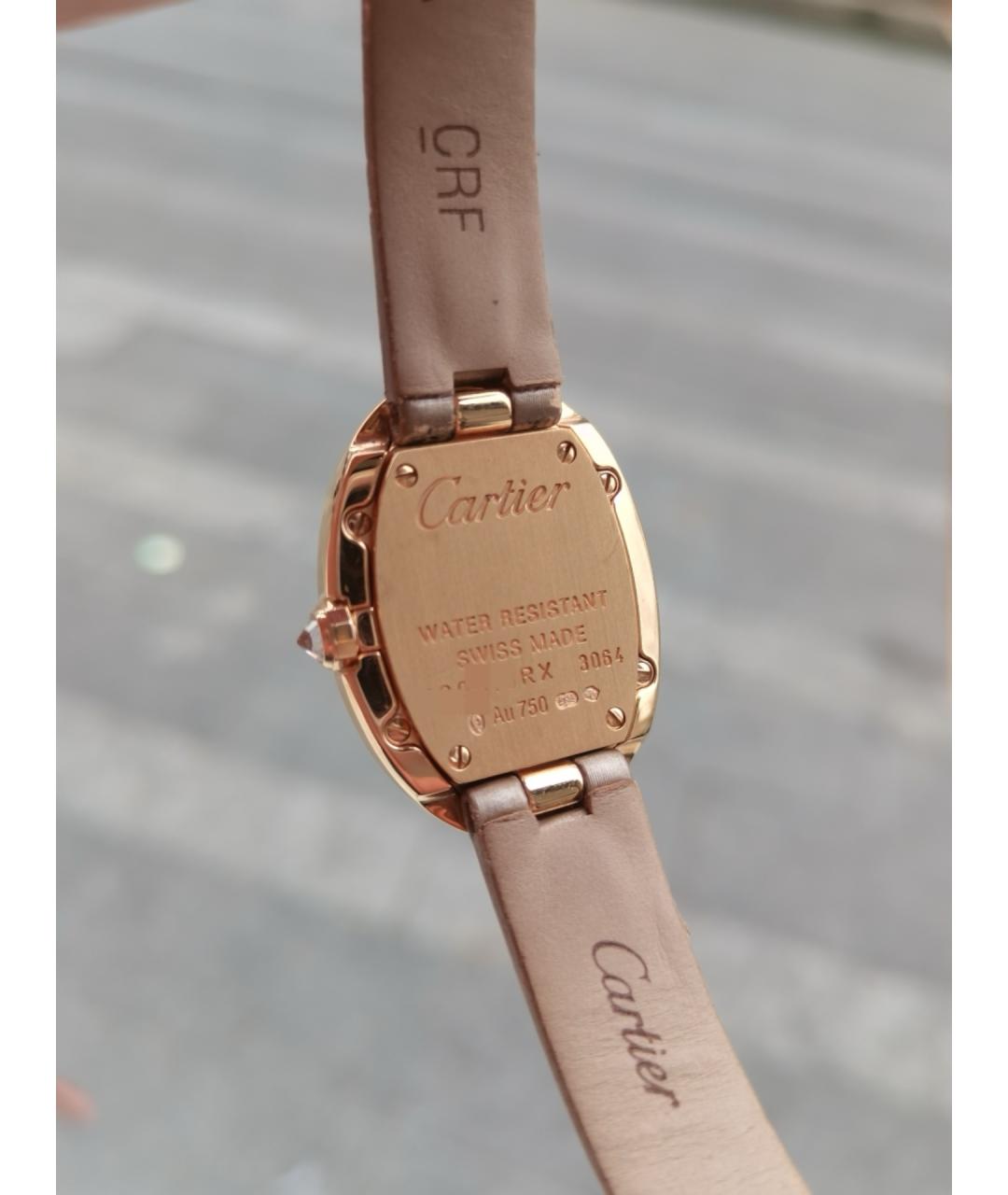 CARTIER Белые часы из розового золота, фото 4