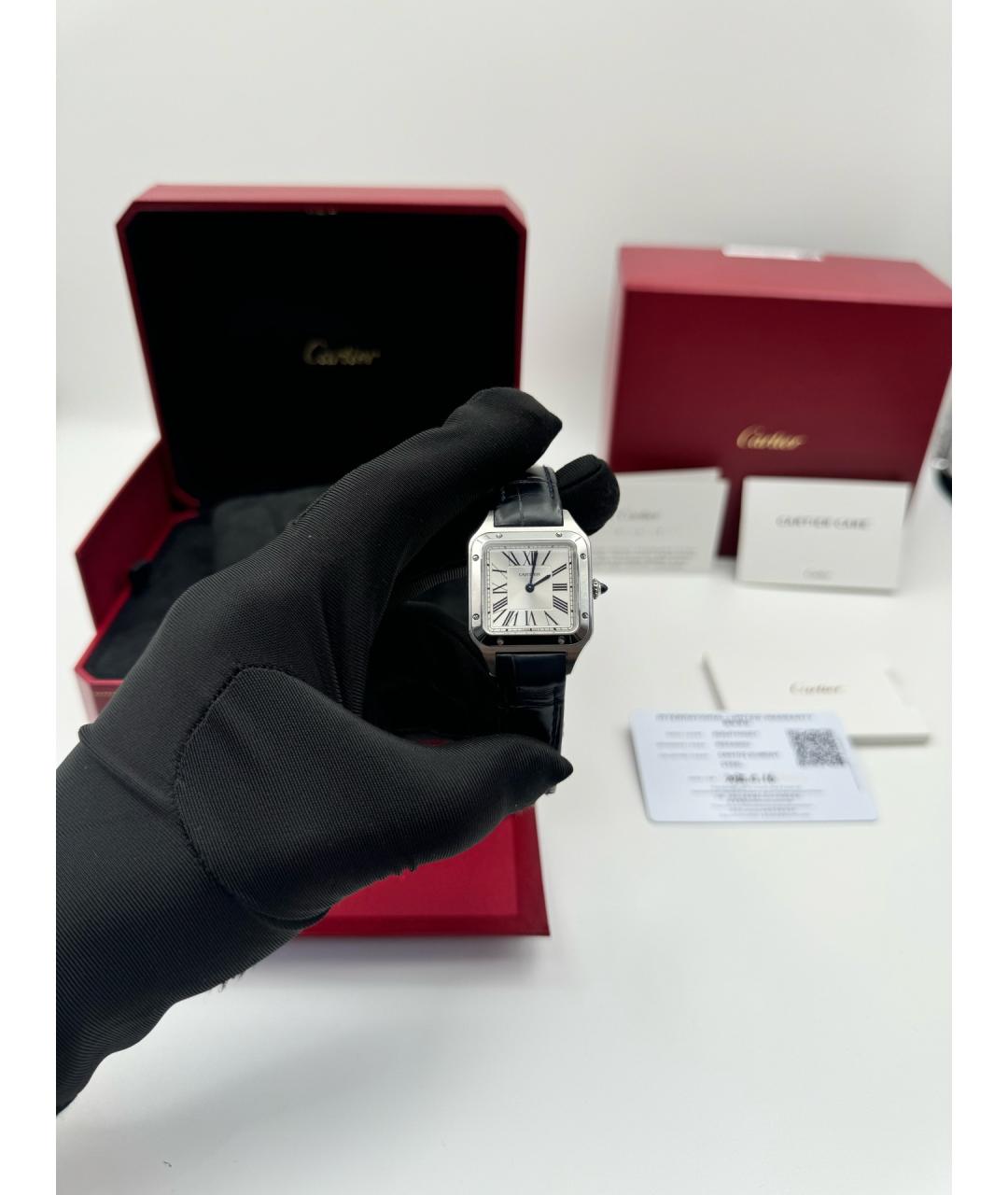 CARTIER Белые металлические часы, фото 3