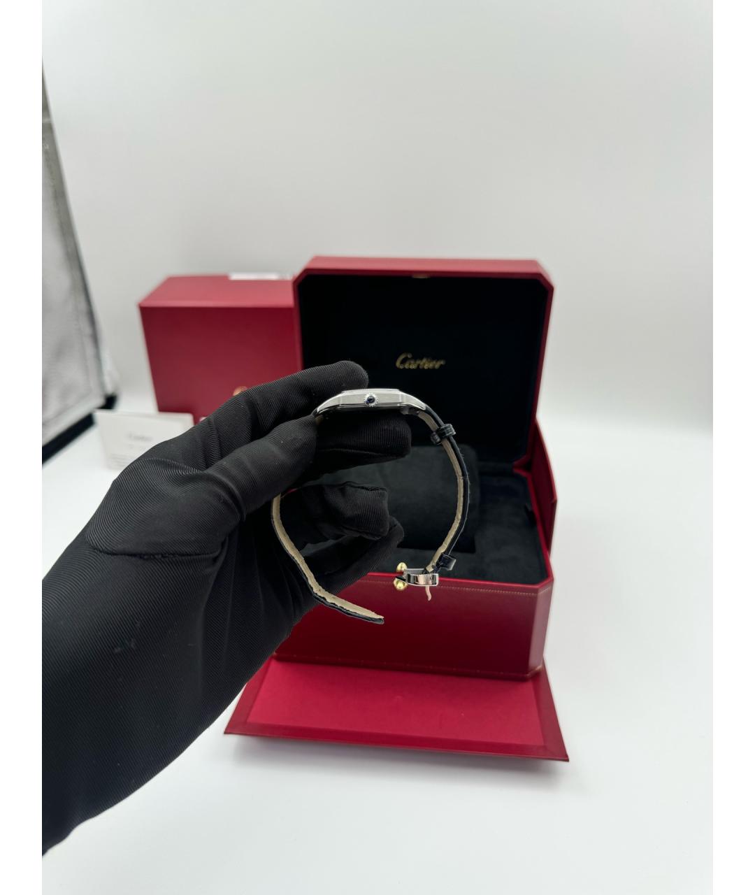 CARTIER Белые металлические часы, фото 6