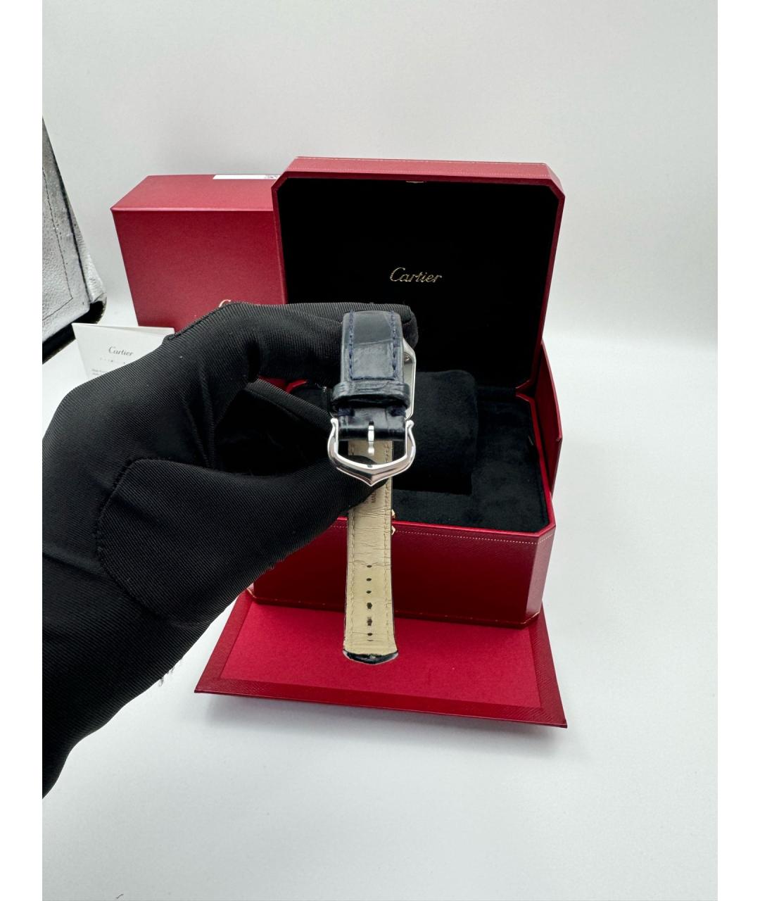 CARTIER Белые металлические часы, фото 5