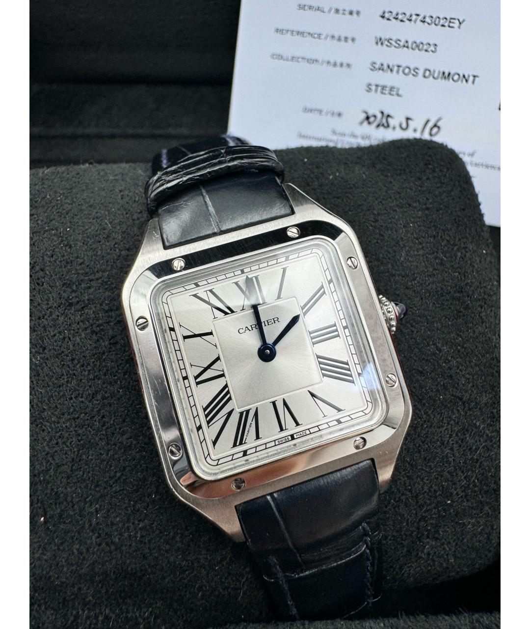 CARTIER Белые металлические часы, фото 9