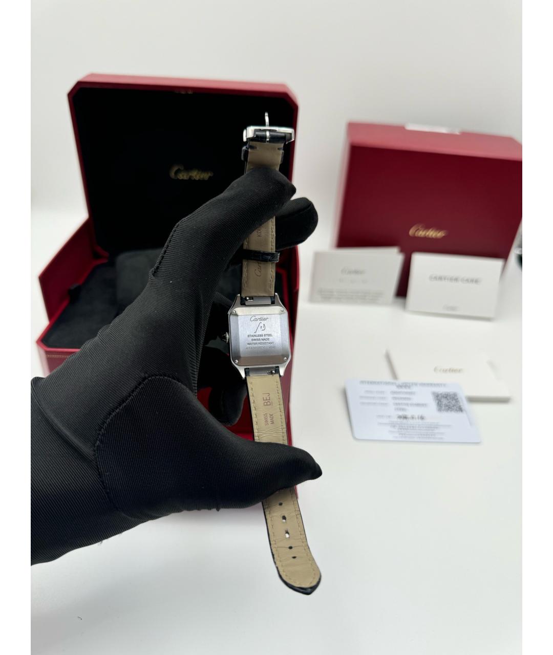 CARTIER Белые металлические часы, фото 7