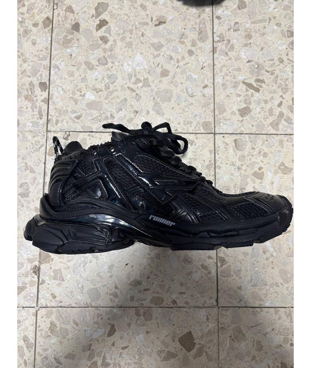 BALENCIAGA Черные текстильные низкие кроссовки / кеды, фото 5