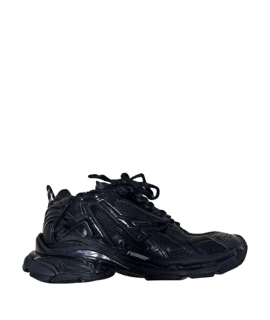 BALENCIAGA Черные текстильные низкие кроссовки / кеды, фото 1