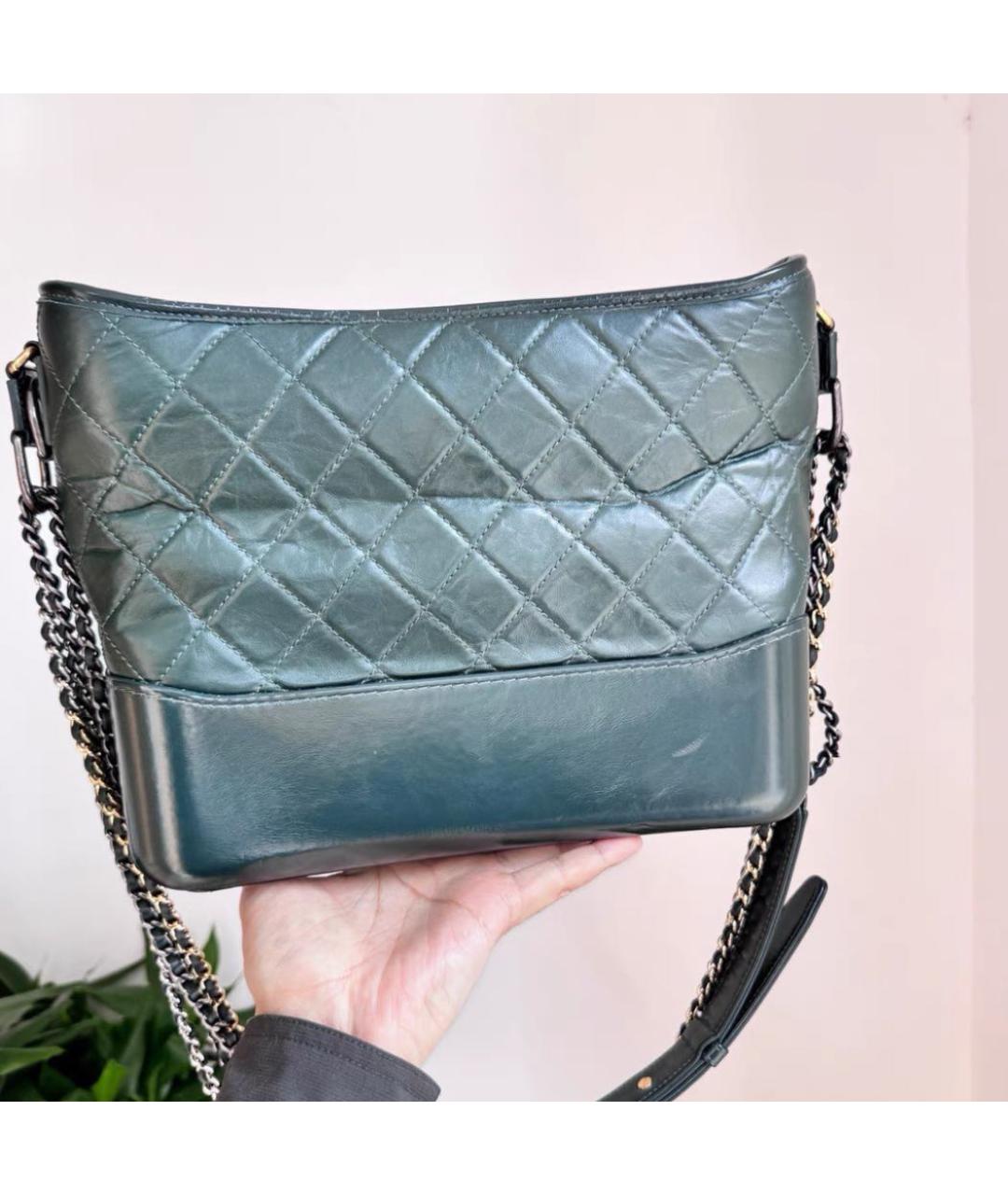 CHANEL Зеленая кожаная сумка через плечо, фото 4