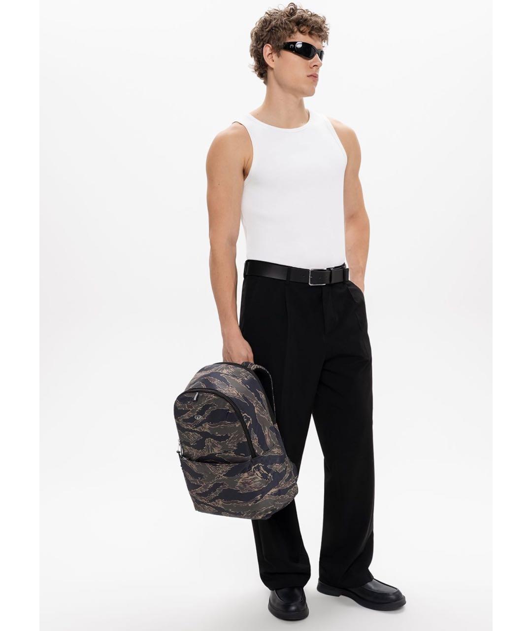 DIESEL Коричневый тканевый рюкзак, фото 5