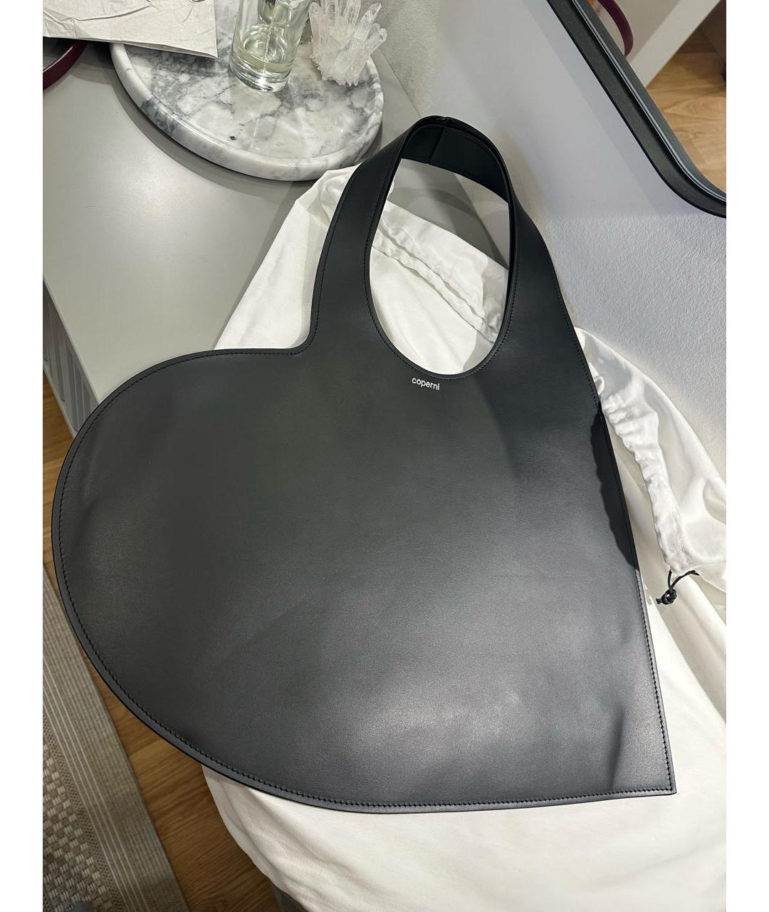 COPERNI Черная кожаная сумка тоут, фото 7