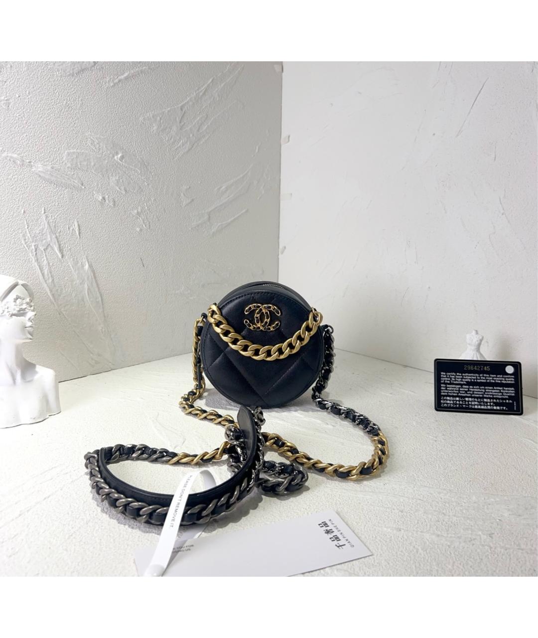 CHANEL Черная кожаная сумка через плечо, фото 5