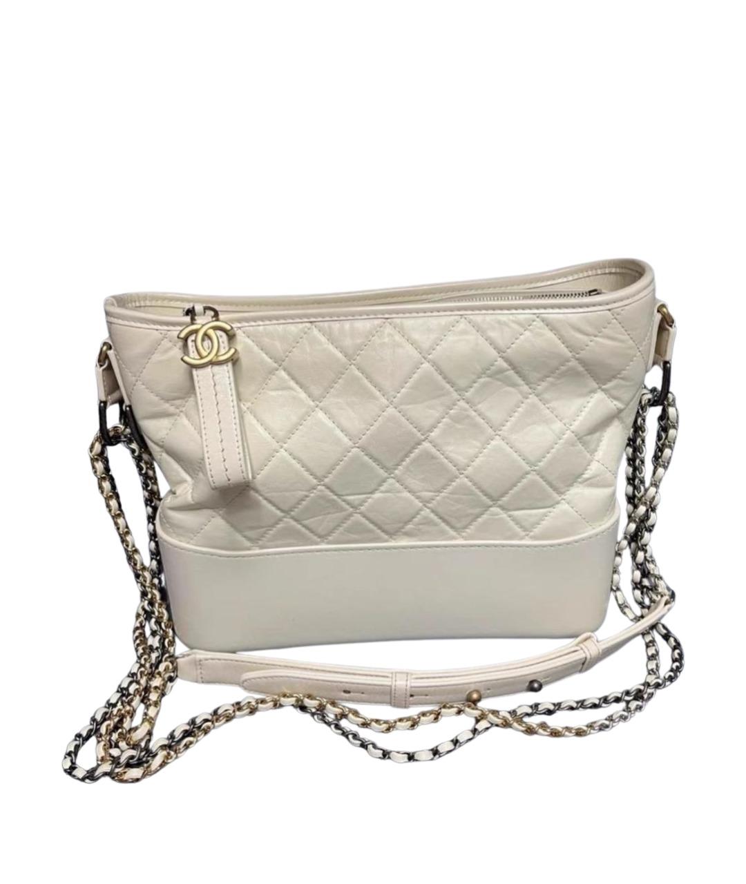 CHANEL Белая кожаная сумка через плечо, фото 1