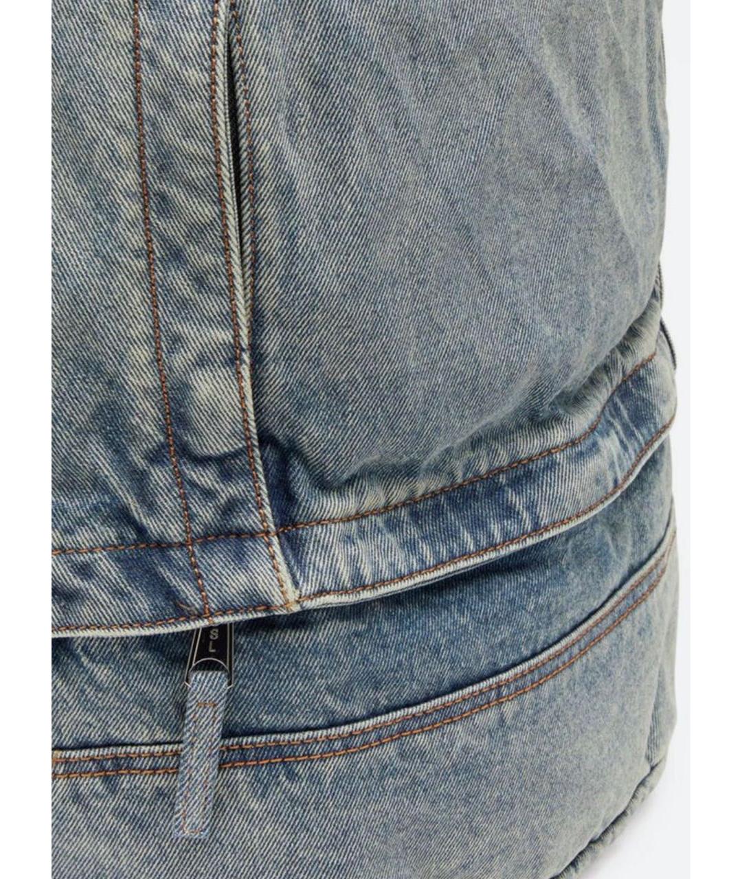 DIESEL Голубой деним рюкзак, фото 5