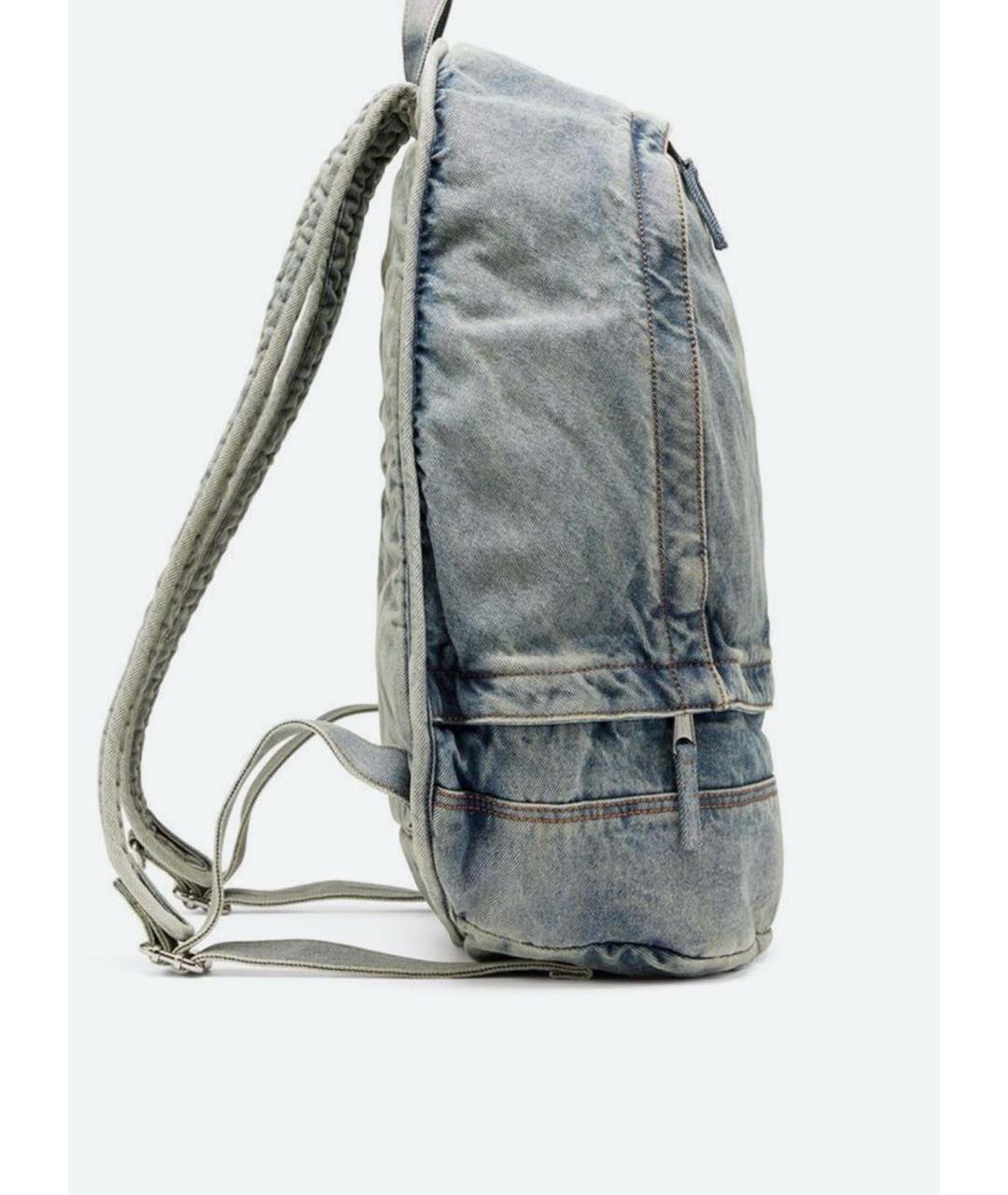 DIESEL Голубой деним рюкзак, фото 4