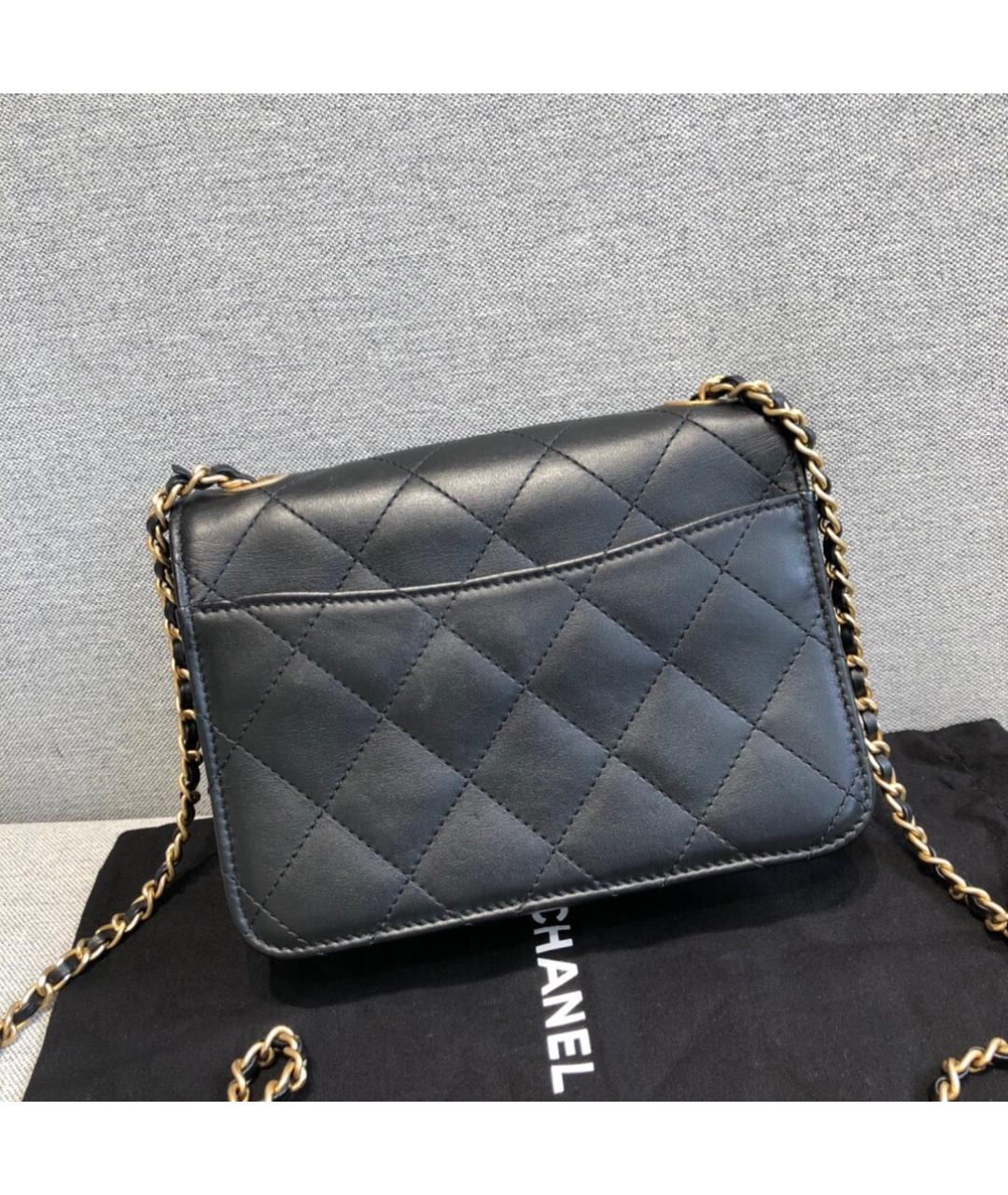CHANEL Черная кожаная сумка через плечо, фото 2