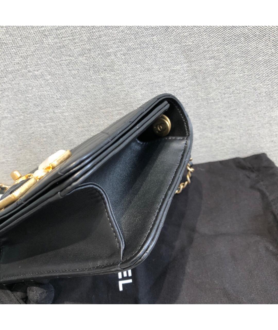 CHANEL Черная кожаная сумка через плечо, фото 5