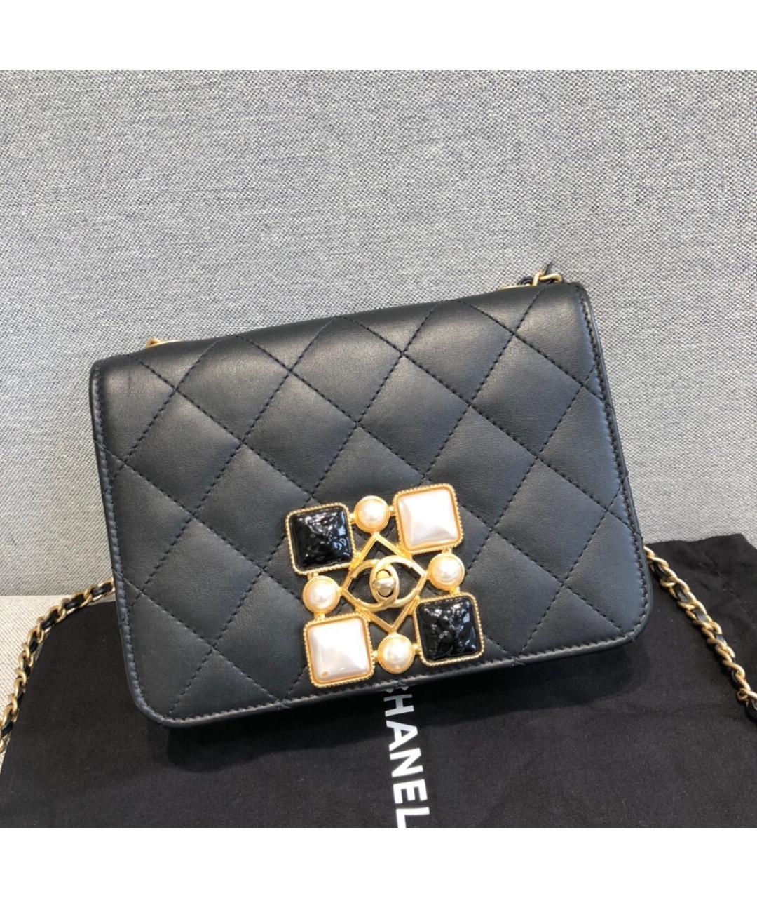 CHANEL Черная кожаная сумка через плечо, фото 10