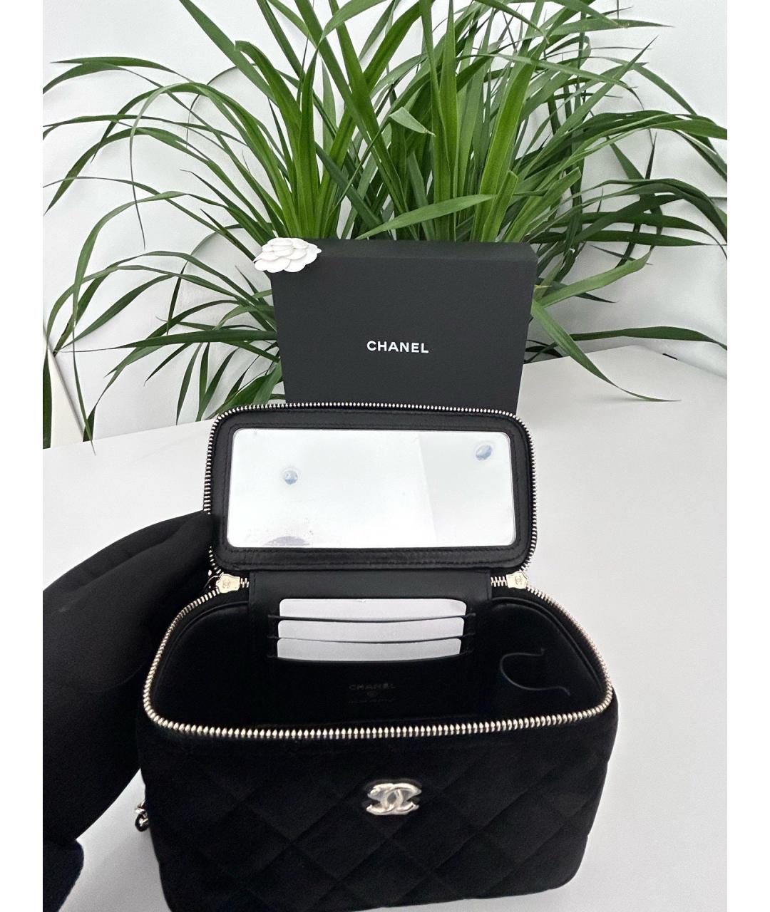 CHANEL Черная бархатная сумка через плечо, фото 8