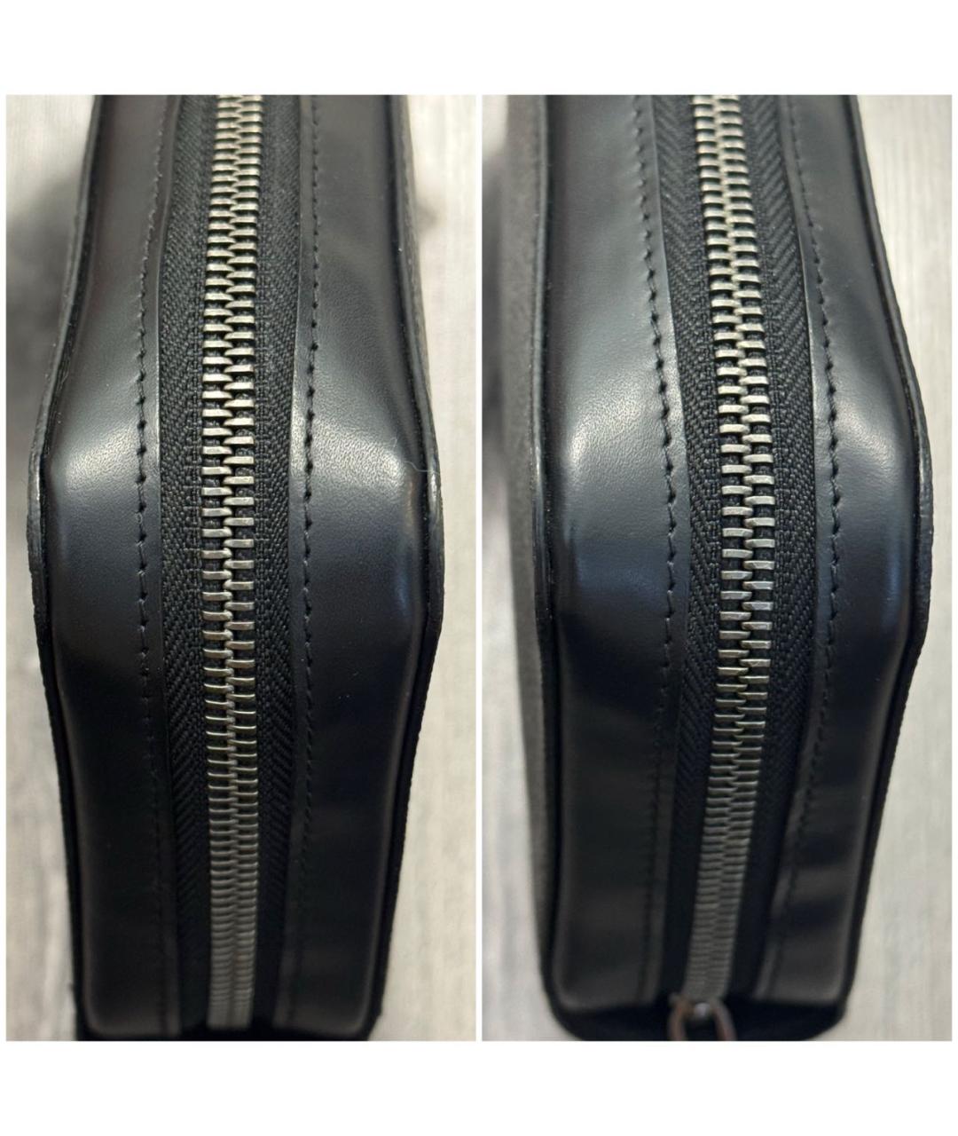 LOUIS VUITTON Черная барсетка, фото 5