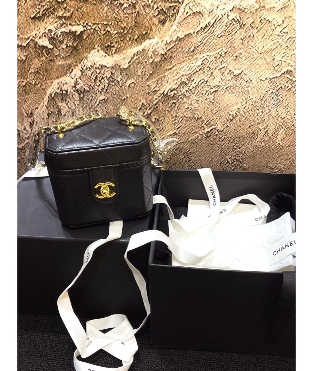 CHANEL Черная кожаная сумка через плечо, фото 2