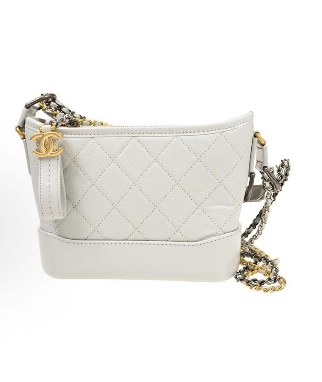 CHANEL Белая кожаная сумка через плечо, фото 6