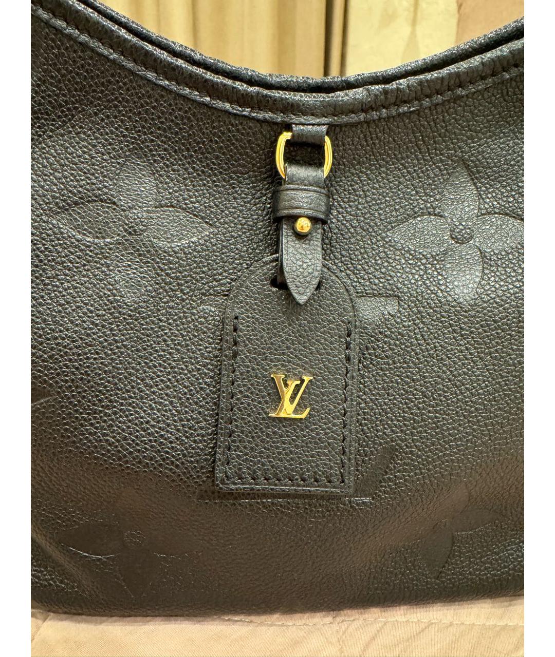 LOUIS VUITTON Черная кожаная сумка через плечо, фото 2