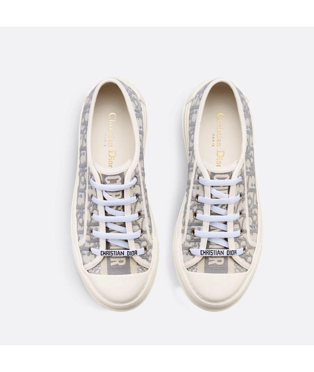CHRISTIAN DIOR Серые текстильные кеды, фото 3