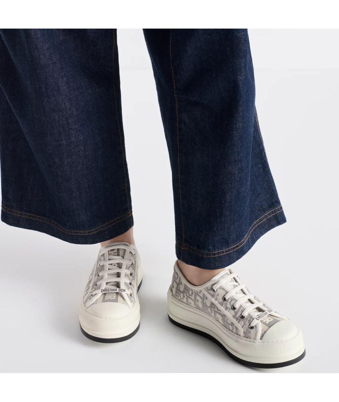 CHRISTIAN DIOR Серые текстильные кеды, фото 7
