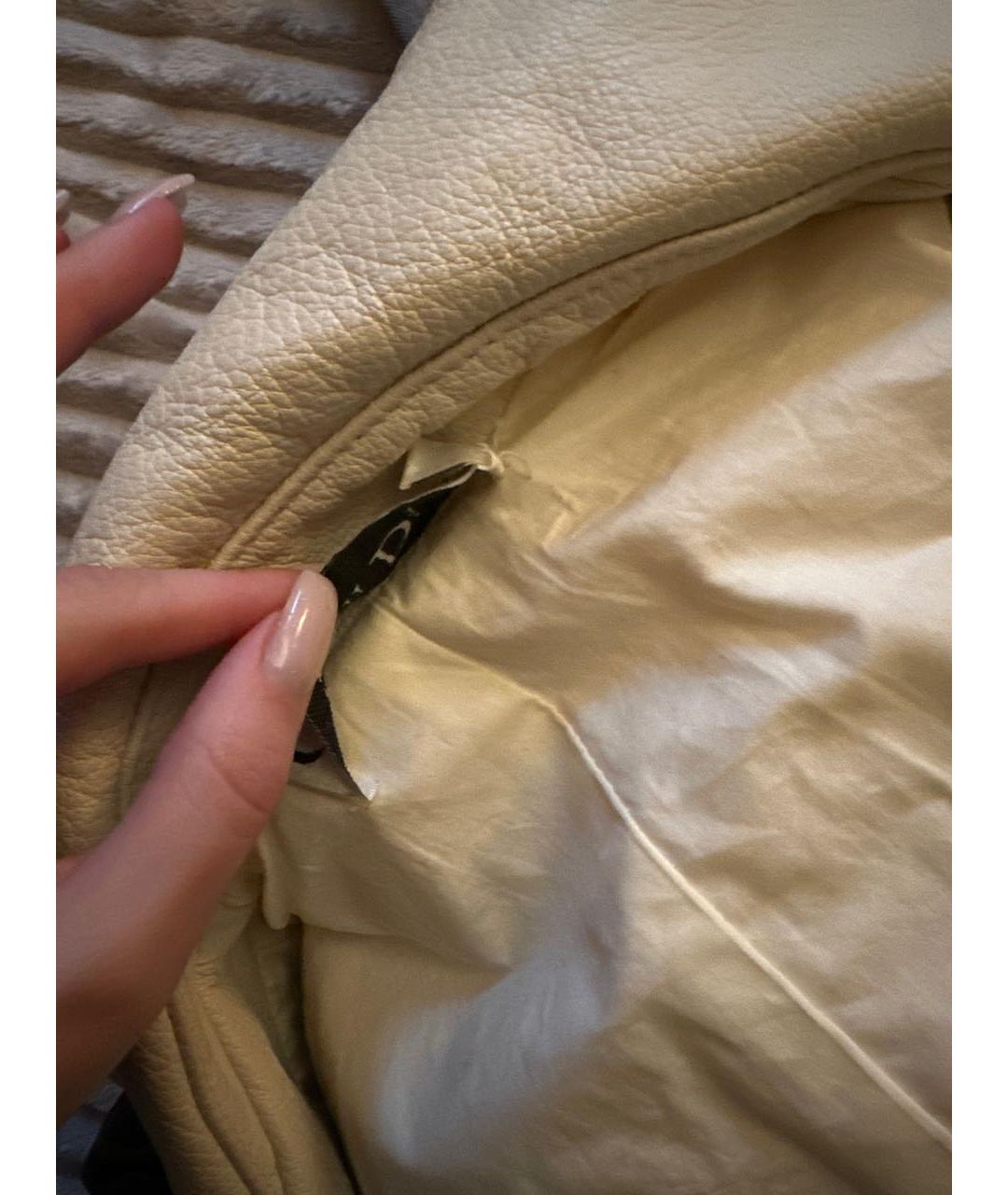 CHRISTIAN DIOR Белая кожаная куртка, фото 3