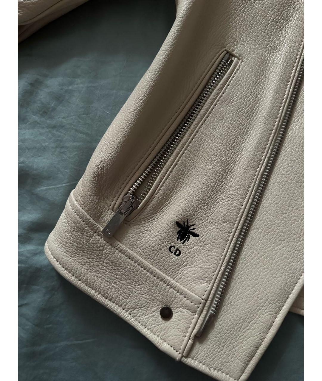 CHRISTIAN DIOR Белая кожаная куртка, фото 5