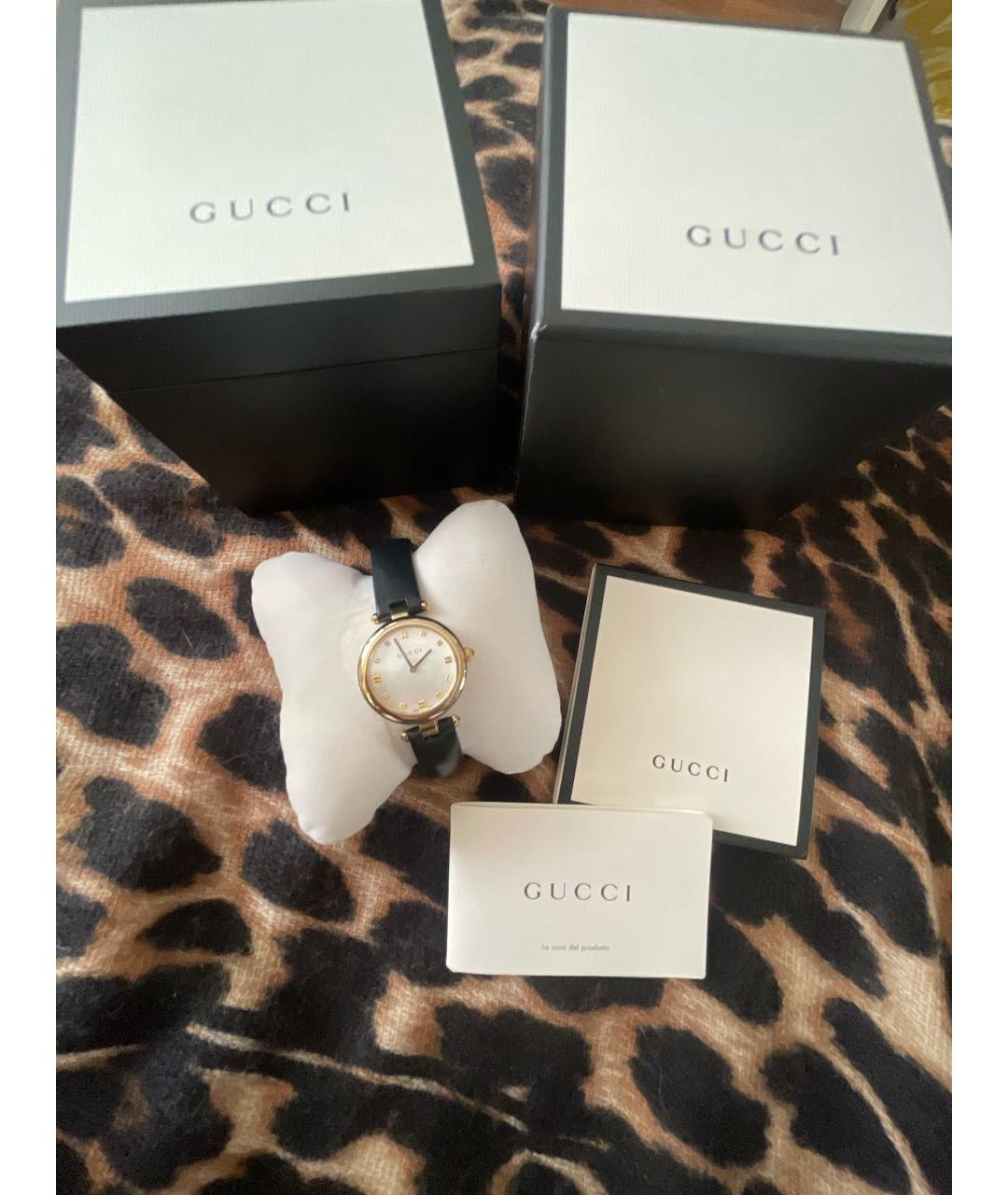 GUCCI Черные стальные часы, фото 5