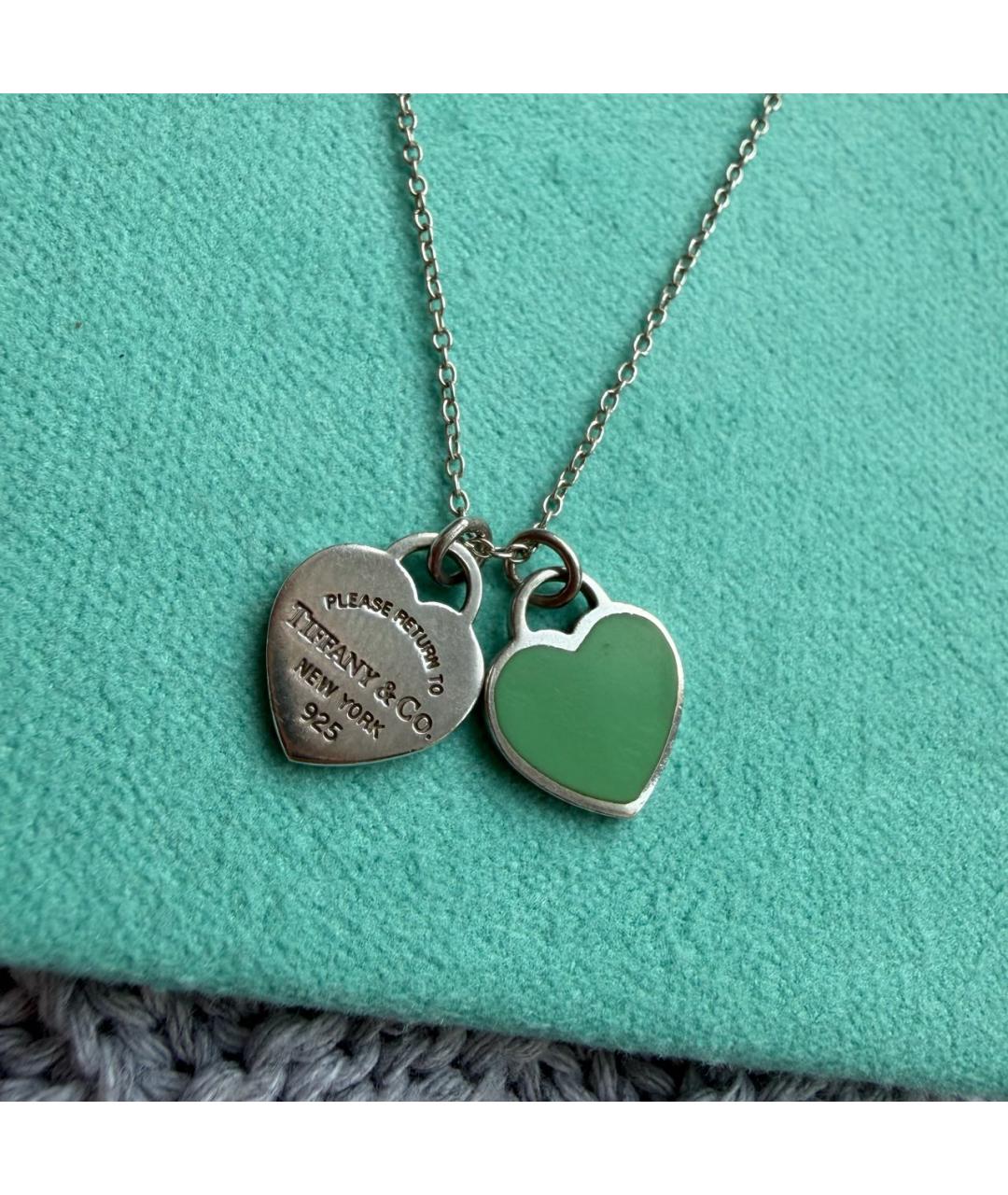 TIFFANY&CO Бирюзовая серебряная подвеска, фото 3