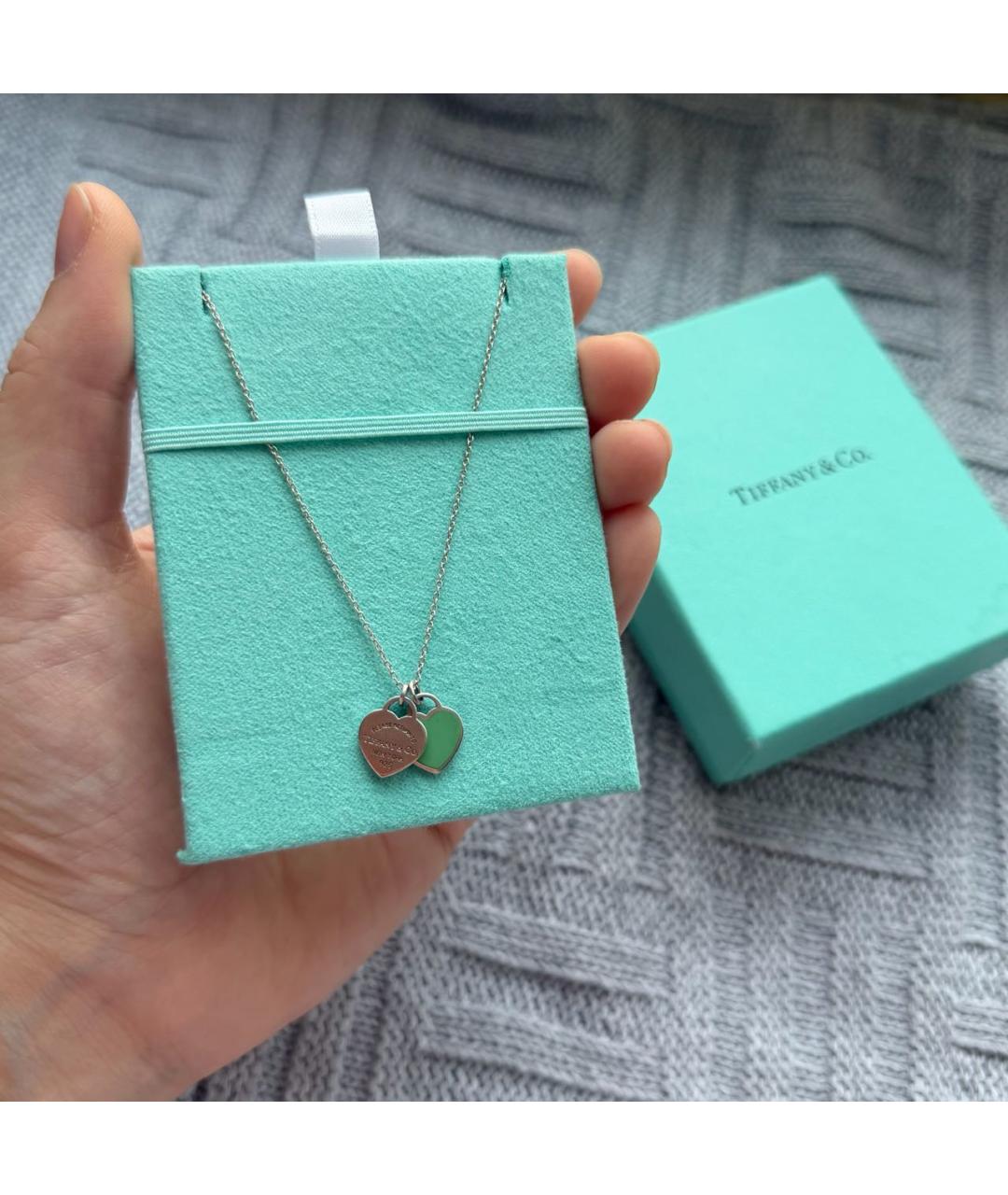 TIFFANY&CO Бирюзовая серебряная подвеска, фото 8