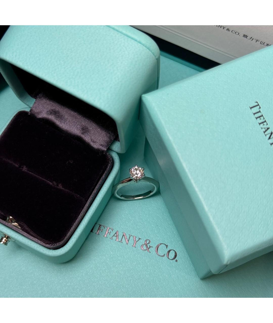 TIFFANY&CO Серебряное платиновое кольцо, фото 4