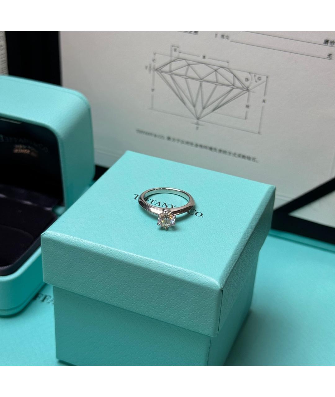 TIFFANY&CO Серебряное платиновое кольцо, фото 6