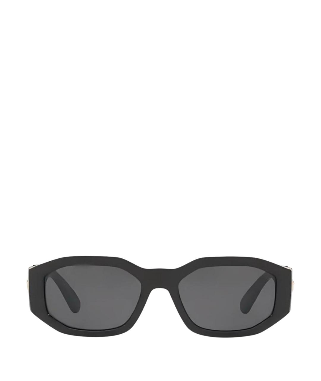 VERSACE Черные пластиковые солнцезащитные очки, фото 1