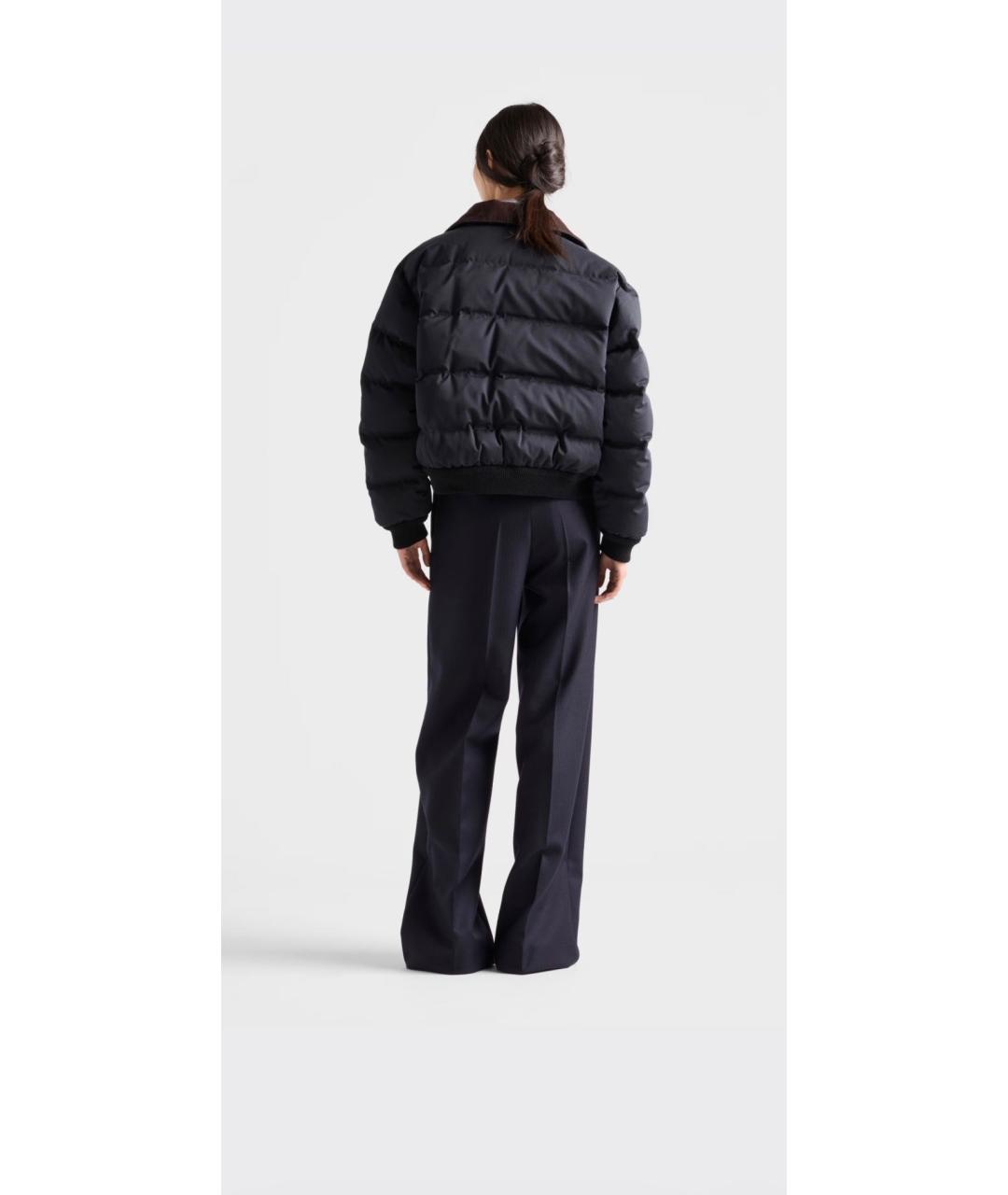 PRADA Черный полиамидовый пуховик, фото 2