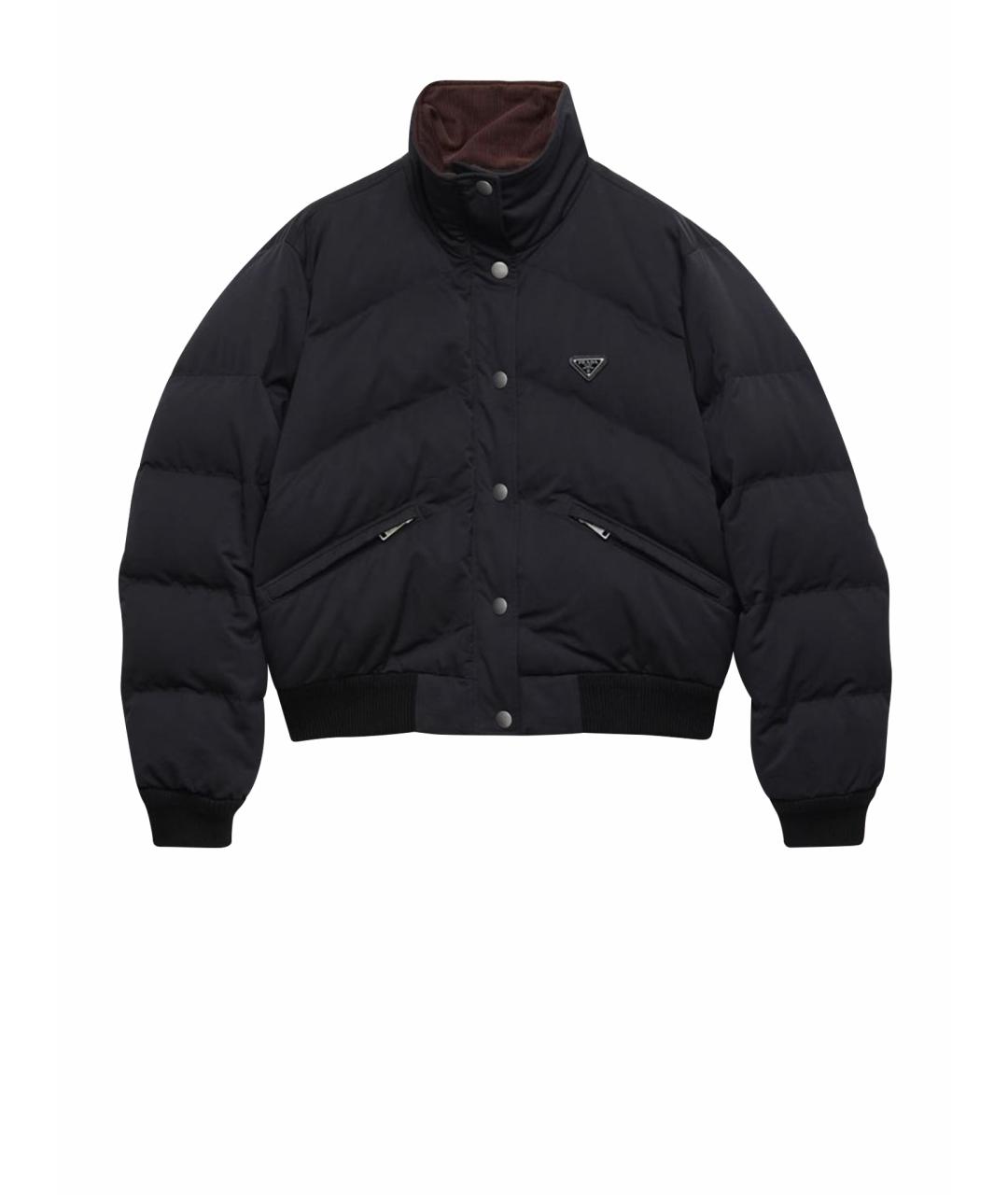PRADA Черный полиамидовый пуховик, фото 1