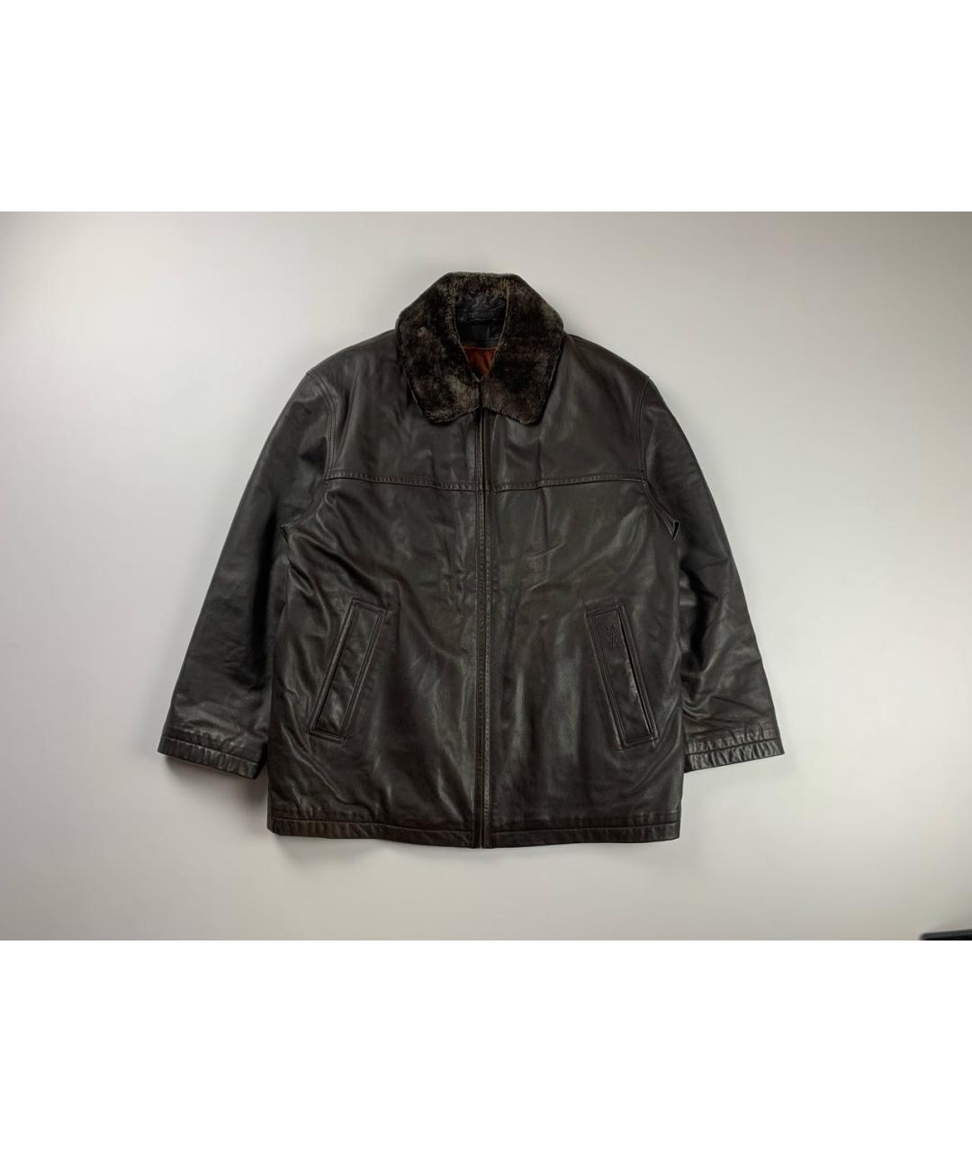 SAINT LAURENT Черная кожаная куртка, фото 8