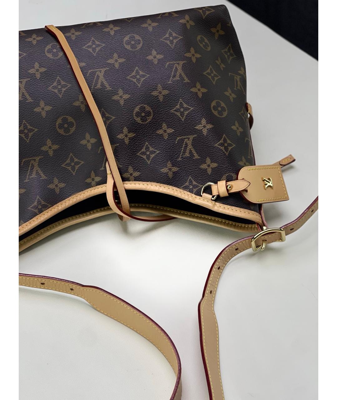 LOUIS VUITTON Коричневая сумка через плечо из искусственной кожи, фото 6