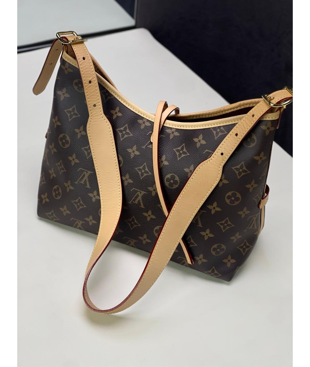 LOUIS VUITTON Коричневая сумка через плечо из искусственной кожи, фото 4