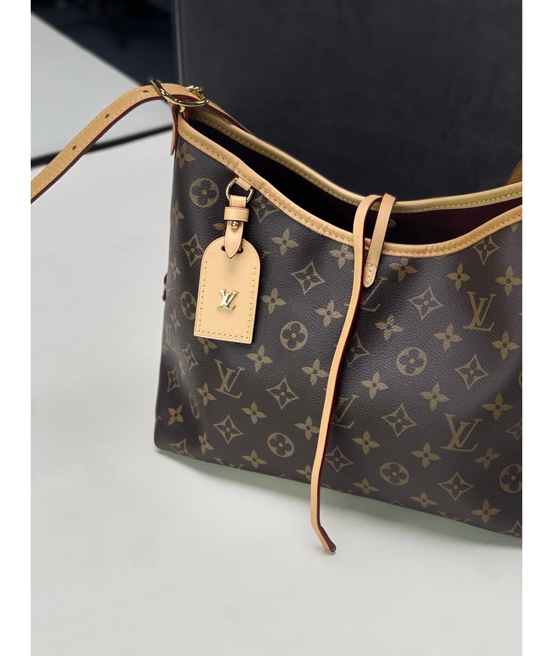 LOUIS VUITTON Коричневая сумка через плечо из искусственной кожи, фото 3