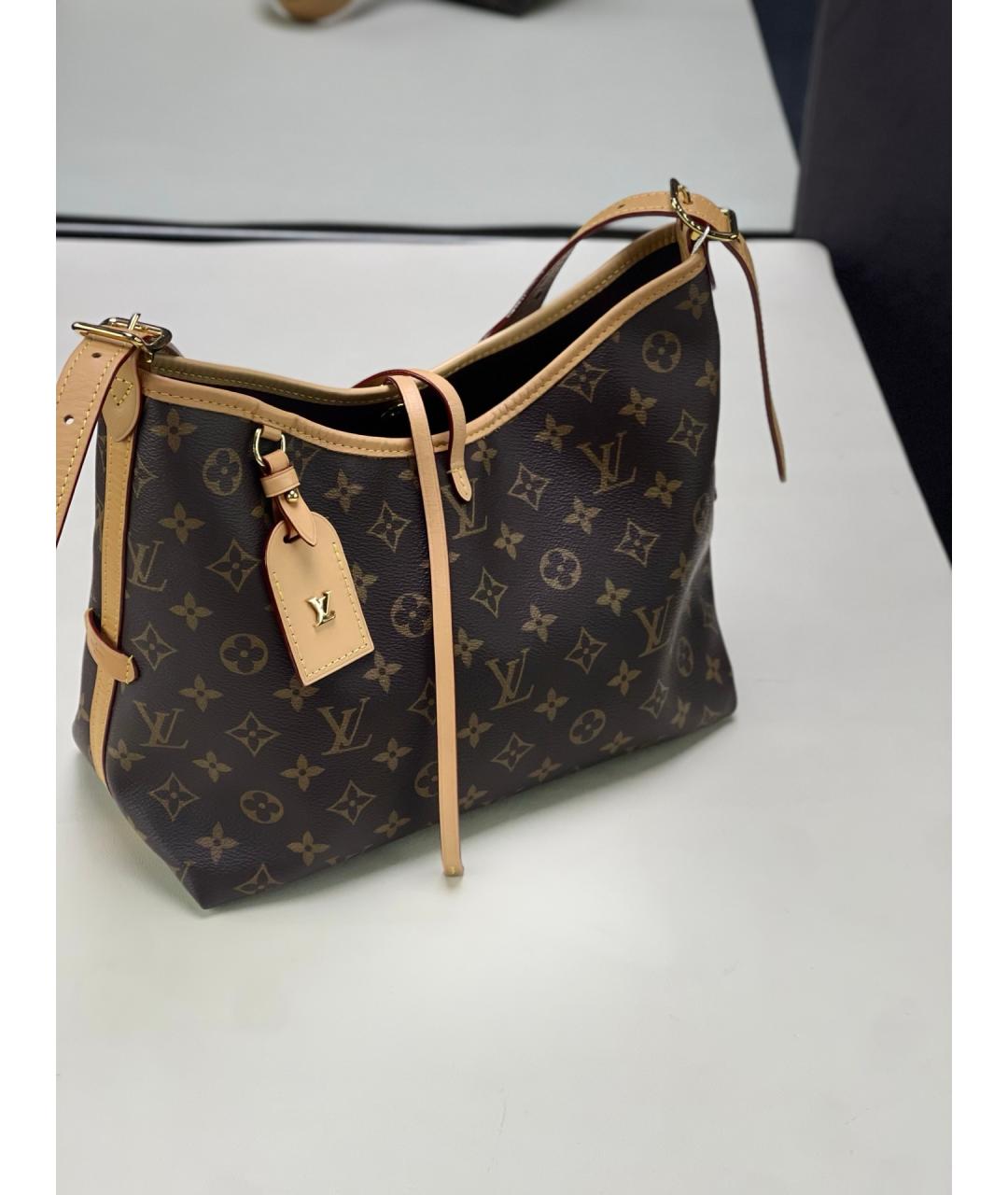 LOUIS VUITTON Коричневая сумка через плечо из искусственной кожи, фото 2