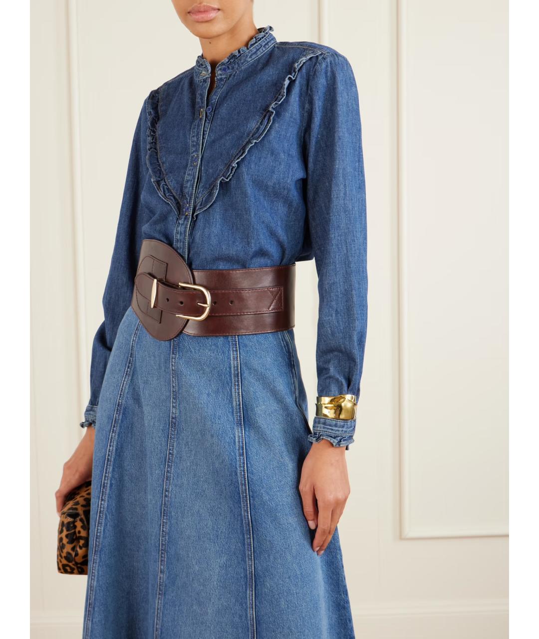 ZIMMERMANN Коричневый кожаный ремень, фото 2