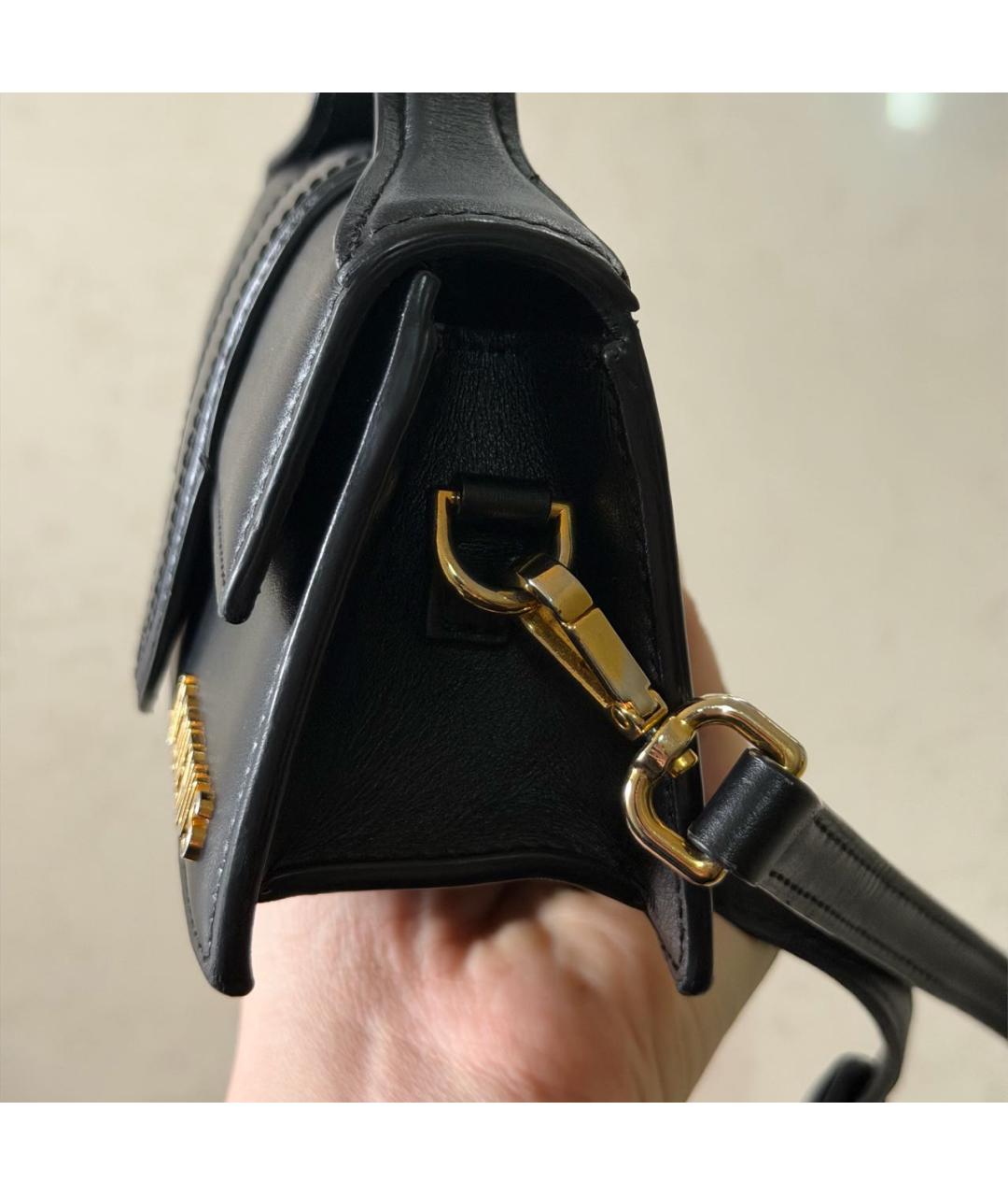 JACQUEMUS Черная кожаная сумка через плечо, фото 7