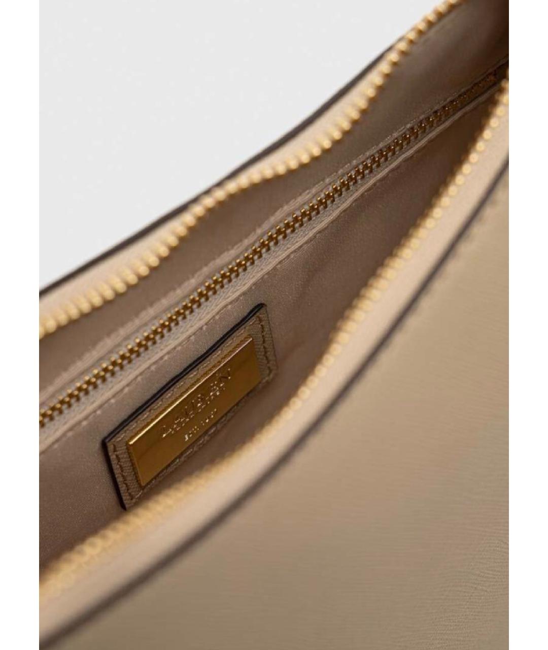 RALPH LAUREN Бежевая кожаная сумка через плечо, фото 4