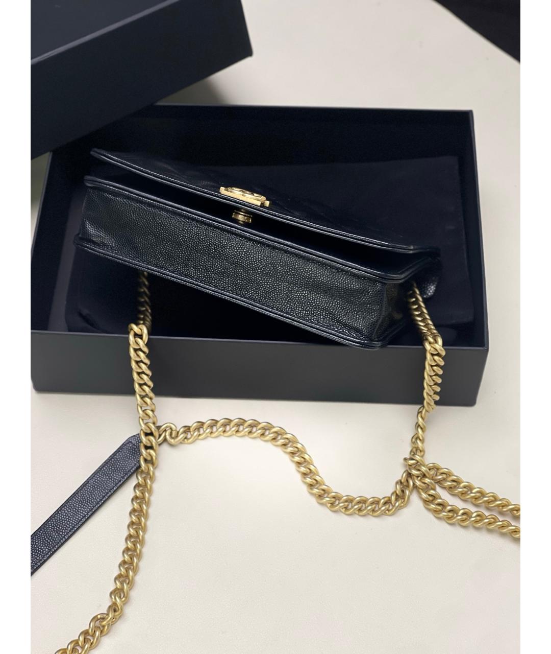 CHANEL Черная кожаная сумка через плечо, фото 9