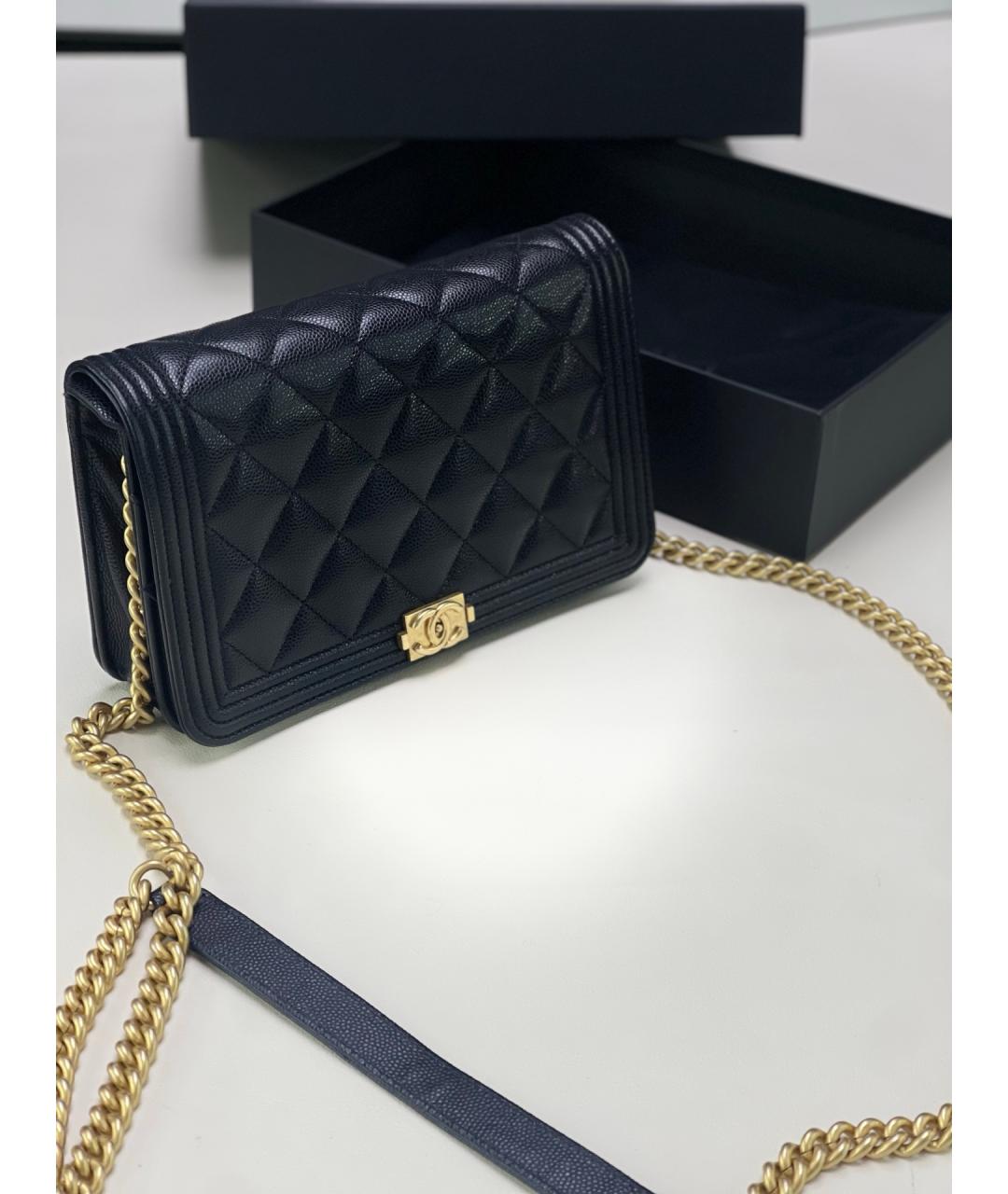 CHANEL Черная кожаная сумка через плечо, фото 5