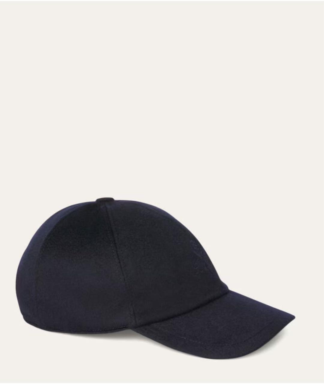 LORO PIANA Темно-синяя кашемировая кепка/бейсболка, фото 5