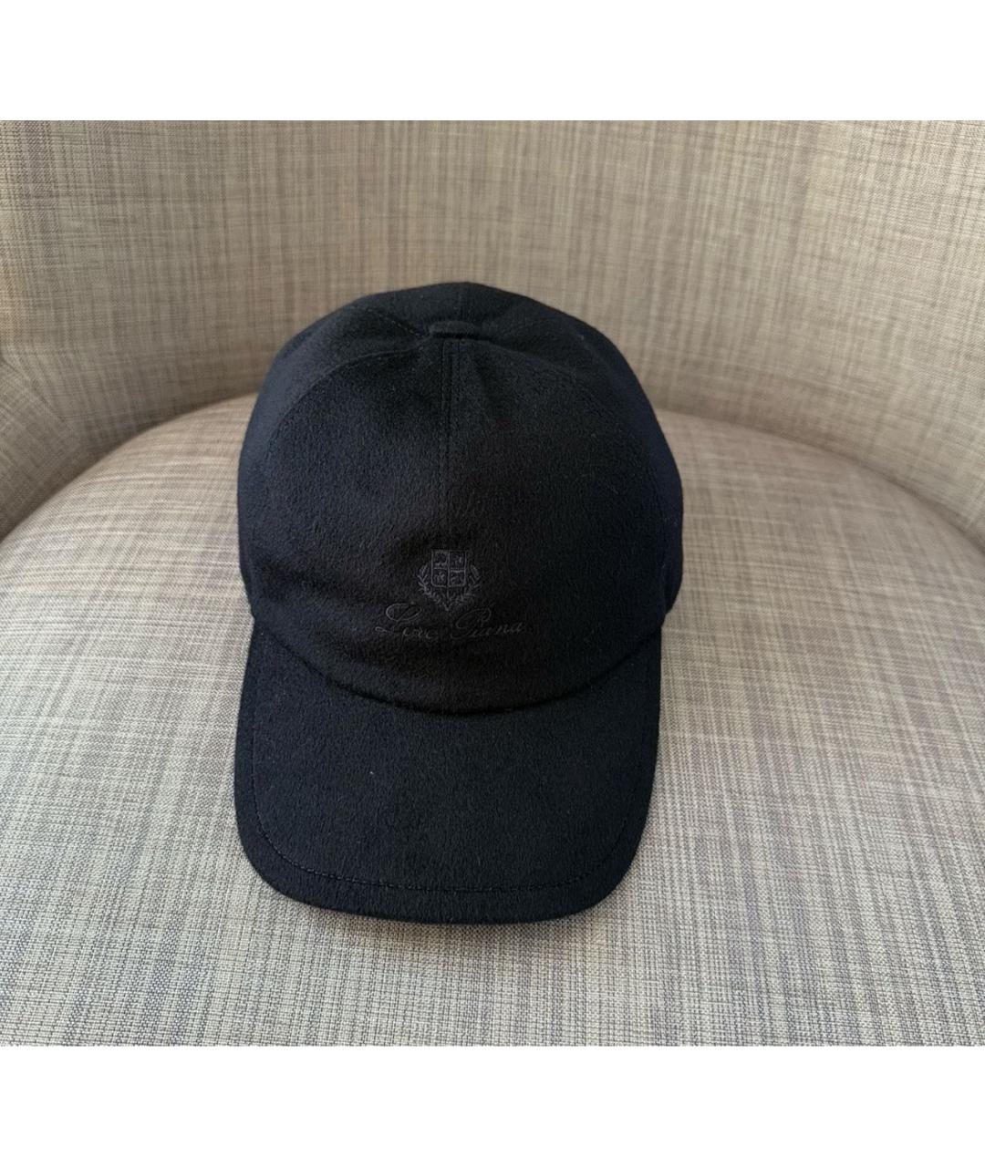 LORO PIANA Темно-синяя кашемировая кепка/бейсболка, фото 4