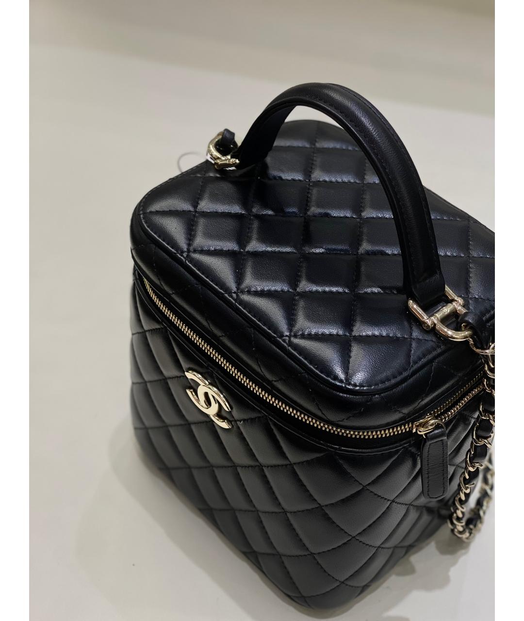 CHANEL Черная кожаная сумка через плечо, фото 5