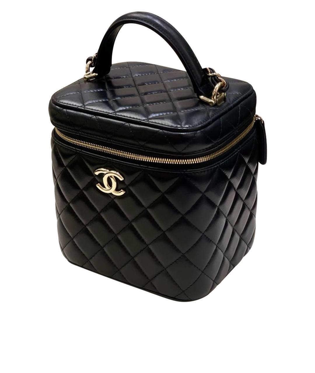 CHANEL Черная кожаная сумка через плечо, фото 1