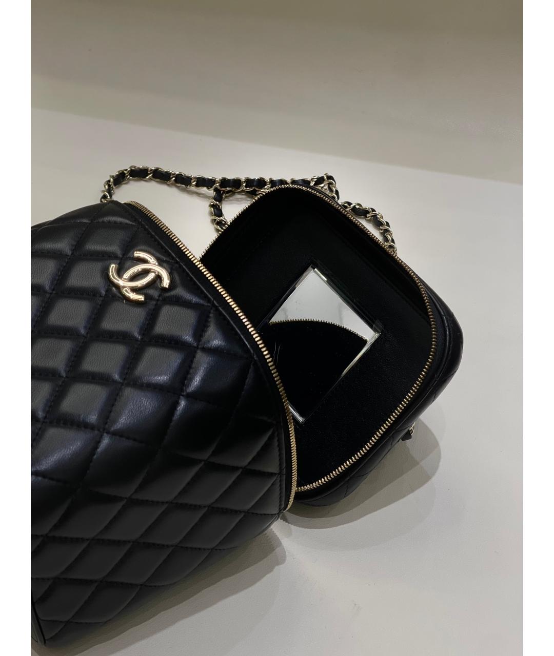 CHANEL Черная кожаная сумка через плечо, фото 4